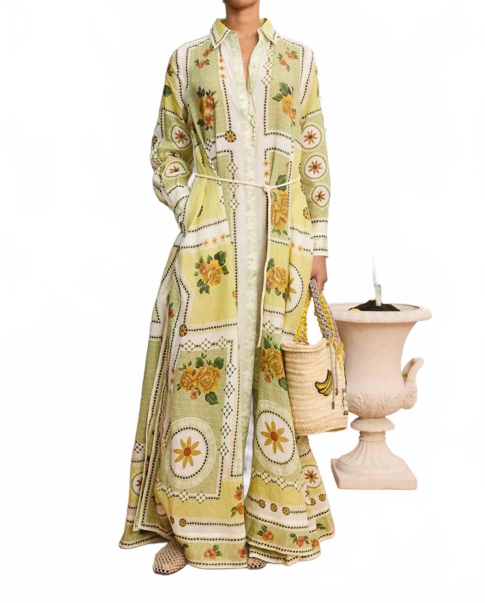 NEW ALEMAIS dixie shirtdress in citrus